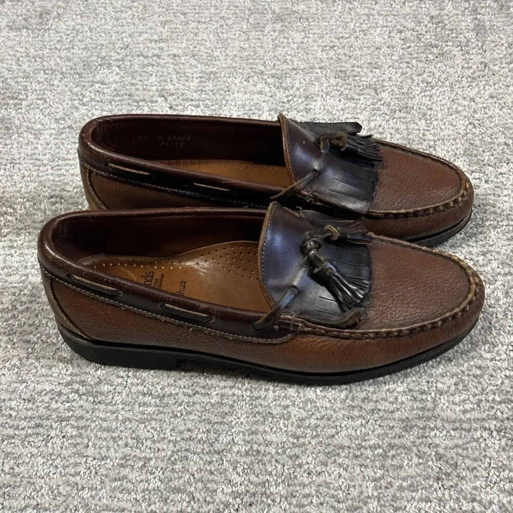 Allen Edmonds Nashua Tassel Loafers Shoes Mens 8 D Brown Leather USA